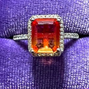 All Around Boutique AAB 925 Bicolor Tourmaline Sz7 NWOT